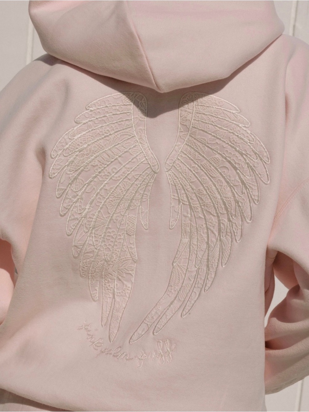 Lacy Hoodie in Angel Pink - Pink Palm Puff - Picture 3 of 11